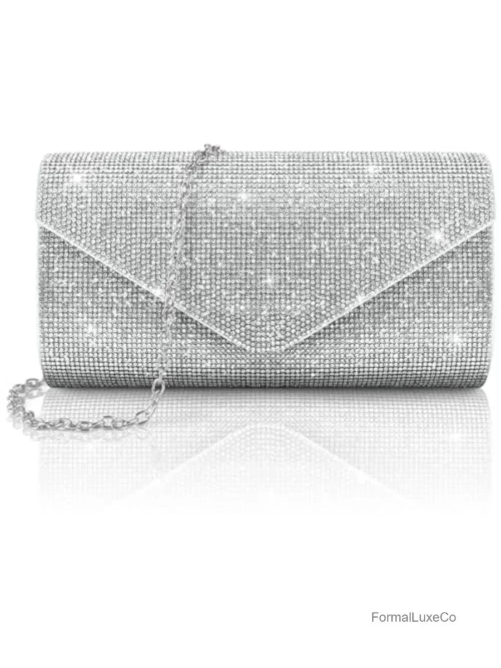 Rhinestone Clutch Evening Bag for Wedding Party Prom with Chain